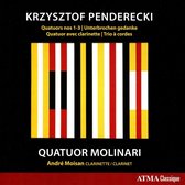 Krzysztof Penderecki: Quatuors Nos. 1-3; Unterbrochen gedanke; Quatuor avec clarinette; Trio à corde