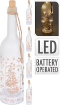 Decoratief Beeld - Fles Glas Met Verlichting - Aluminium - Nampook - Goud