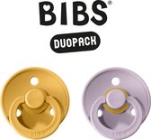BIBS Fopspeen - Maat 2 (6-18 maanden) DUOPACK - Honey Bee & Dusty Lilac - BIBS tutjes - BIBS sucettes