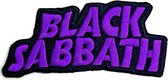 Black Sabbath Patch Cut Out Wavy Logo Paars/Zwart