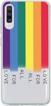 Hoesje Siliconen Geschikt voor Samsung Galaxy A70 - Design Backcover siliconen - Meerkleurig / Color
