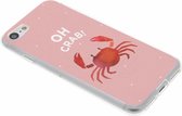 Hoesje Siliconen Geschikt voor iPhone SE (2022) / SE (2020) / 8 / 7 - Design Backcover siliconen - Meerkleurig / Oh Crab