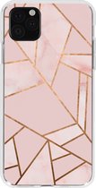 Hoesje Siliconen Geschikt voor iPhone 11 Pro Max - Design Backcover siliconen - Meerkleurig / Pink Graphic