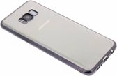 Backcover met metallic rand Samsung Galaxy S8 Plus hoesje - Donkergrijs