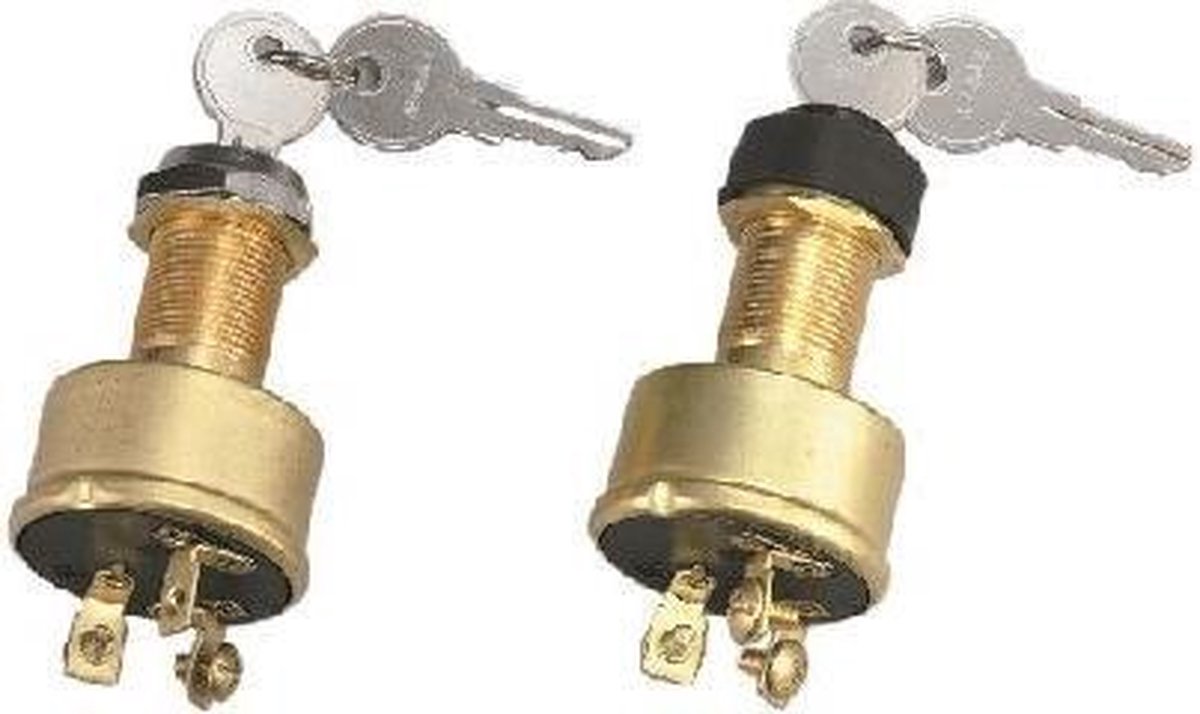 Contact en startslot - Messing - 3 terminals