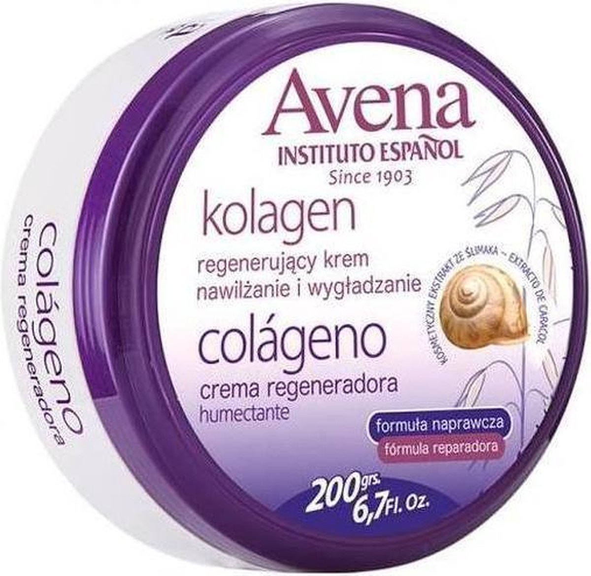 Avena Collageen Regeneratiecrème regenererende lichaamscrème met collageen 200g