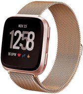 123Watches.nl Fitbit versa milanese band - rose goud - SM