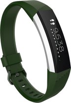 Bandje Voor Fitbit Alta - Sport Band - Leger Groen - Maat: SM - Horlogebandje, Armband