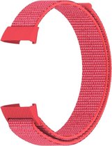 Bandje Voor Fitbit Charge 3 & 4 Nylon Band - Hibiscus (Roze) - One Size - Horlogebandje, Armband