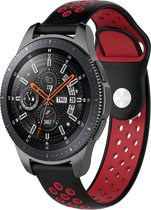 Bandje Voor Samsung Galaxy Watch Dubbel Sport Band - Zwart Rood - Maat: 20mm - Horlogebandje, Armband