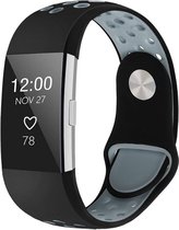 Charge 2 sport band - zwart grijs - Geschikt voor Fitbit