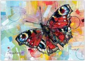 Poster - Vlinder (dagpauwoog) - 50 X 70 Cm - Multicolor