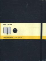 Cahier classique Moleskine noir - XL - Couverture souple - À carreaux