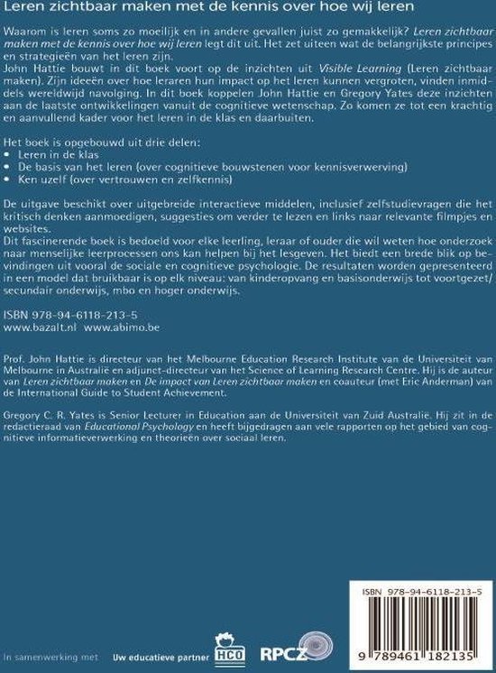 Leren zichtbaar maken met de kennis over hoe wij leren