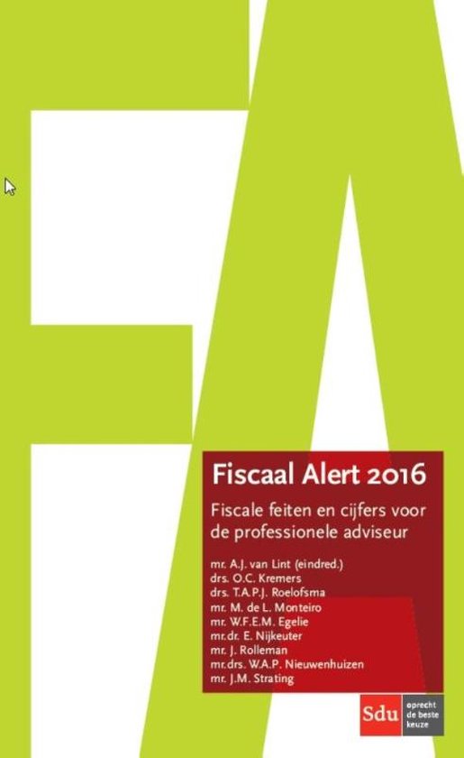 Fiscaal alert 2016 - cover