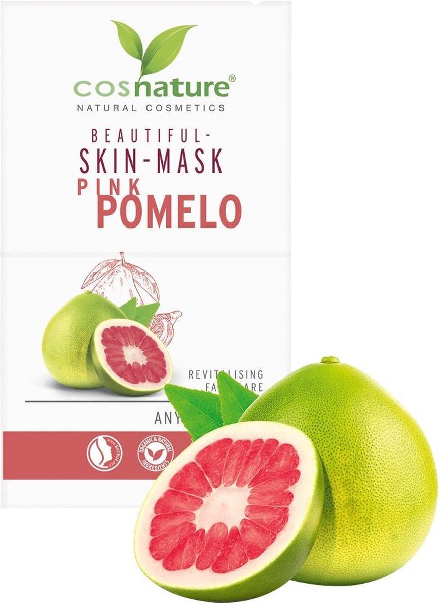 Beau masque naturel rajeunissant au visage masque avec un pamplemousse rose  2x8ml | bol.com