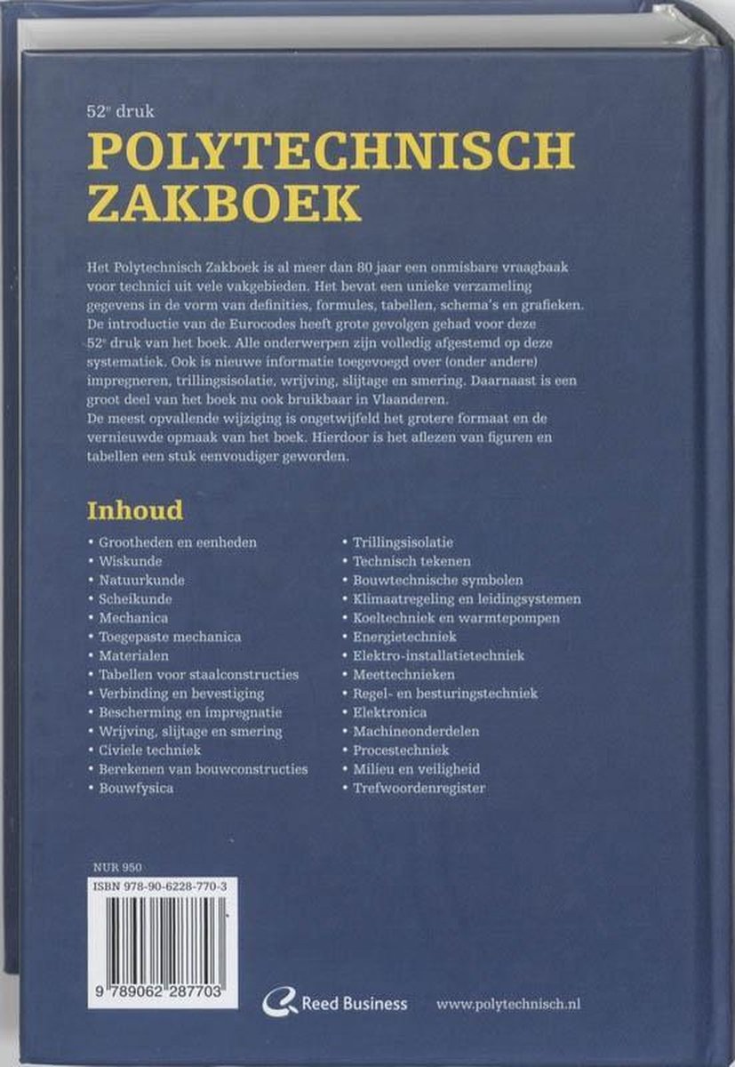 Polytechnisch Zakboek | 9789062287703 | P.H.H. Leijendeckers | Boeken | bol
