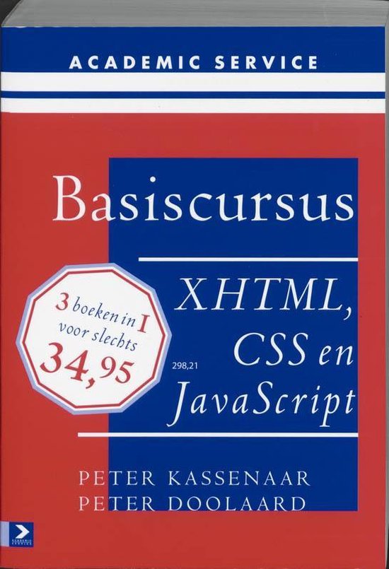 Cover van het boek 'Basiscursus XHTML, CSS en Javascript'