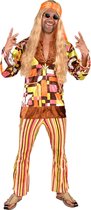 Magic Design Verkleedpak Hippie Heren Polyester Bruin Maat M