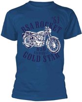 Bsa Unisex Tshirt -S- ROCKET GOLD STAR Blauw