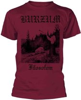 Burzum Unisex Tshirt -XXL- FILOSOFEM 3 (MAROON) Bordeaux rood