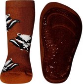 Antislip sokken met dassen oranje/bruin-23/24