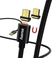 Hama Oplaad-/gegevenskabel Magnetic Micro-USB 1 M Zwart