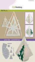 CraftEmotions Mal - denneboom - piramide box Card A5 box