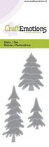 CraftEmotions Mal - dennebomen Card 5x10cm