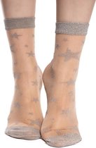 Good Mood Nylon Sokken - Zilvere Sterren -