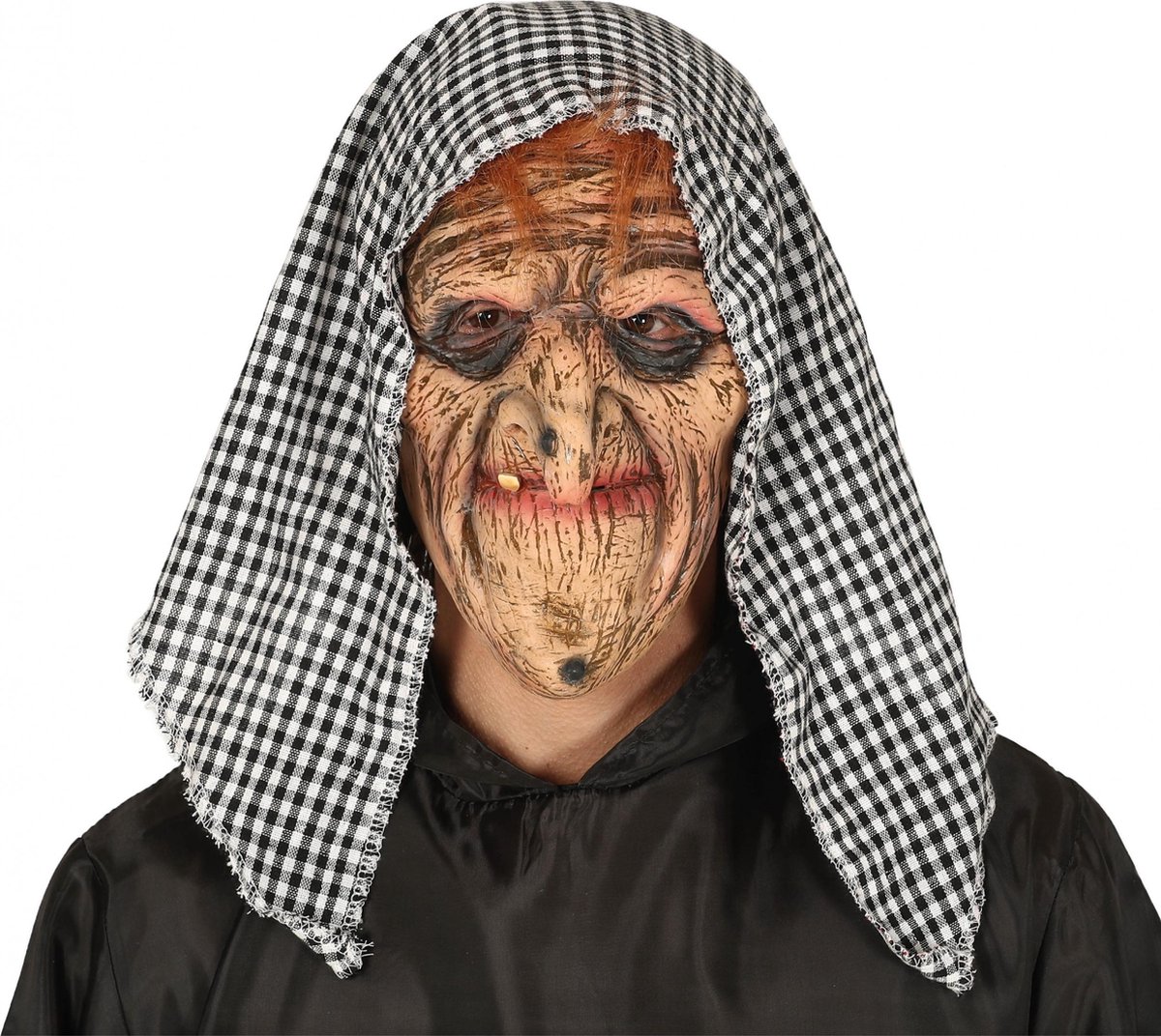 Fiestas Guirca Hoofdmasker Heks Latex Beige/zwart One-size