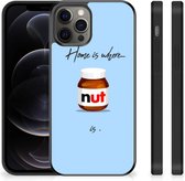 Leuk Hoesje Geschikt voor iPhone 12 Pro Max Smartphone Hoesje met Zwarte rand Nut Home