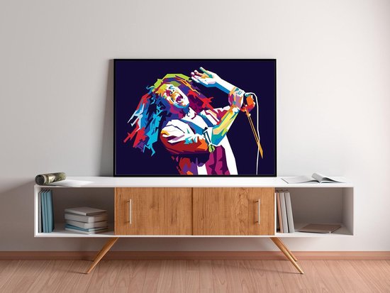 Bol Com Poster Bob Marley King Of Reggae Jamaica Rastafari Pop Art Liggend Large 50x70 Cm