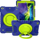 iPad 10.2 (2019 / 2020 / 2021) hoes - 10.2 inch - Extreme Hand Strap Armor Case - Blauw/Groen