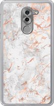 Honor 6X Hoesje Transparant TPU Case - Peachy Marble #ffffff