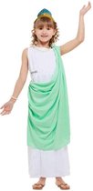 Smiffy's - Griekse & Romeinse Oudheid Kostuum - Waanzinnig Om Te Weten Meedogenloze Romeinen - Meisje - Groen, Wit / Beige - Small - Carnavalskleding - Verkleedkleding
