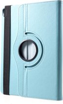 Shop4 - iPad Air (2020) Hoes - Rotatie Cover Lychee Licht Blauw