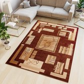 Tapiso Atlas PP Vloerkleed Bruin Klassiek Woonkamer Tapijt Maat- 70x130