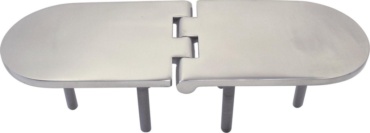 Luikscharnier - 190x65x4 - Rvs 316 - Knoop onder