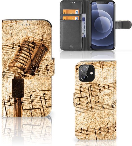 Portefeuille iPhone 12 | 12 Pro (6.1") Étui de Bumper Folio pour Partition Musique