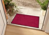 Effen deurmat Plain wasbaar 30°C - rood 90x150 cm