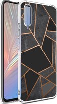 iMoshion Design voor de Huawei P Smart Pro / Y9s hoesje - Grafisch Koper - Zwart / Goud