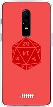 OnePlus 6 Hoesje Transparant TPU Case - D20 - Red #ffffff