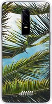 OnePlus 6 Hoesje Transparant TPU Case - Palms #ffffff