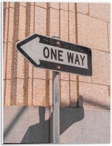 Forex - ''One Way'' Bord met Pijl - 30x40cm Foto op Forex