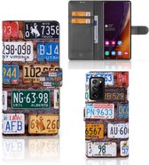 Wallet Book Case Geschikt voor Samsung Galaxy Note20 Ultra GSM Hoesje Kentekenplaten