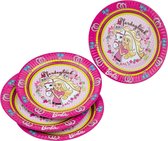 Tib Feestborden Barbie 23 Cm Karton Roze 6 Stuks