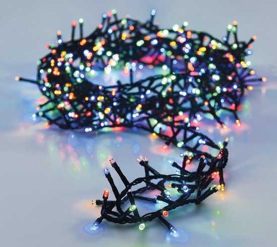 lijden touw lont Kerstverlichting microcluster - 1000 LED - Multi Color - 20 Meter - 8  Standen | bol.com