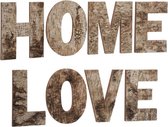 J-Line decoratie letters home love 93,5 x 30