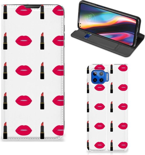 Agnes Gray Universeel Ontbering Beschermhoes Motorola Moto G 5G Plus Telefoonhoesje Lipstick Kiss | bol.com